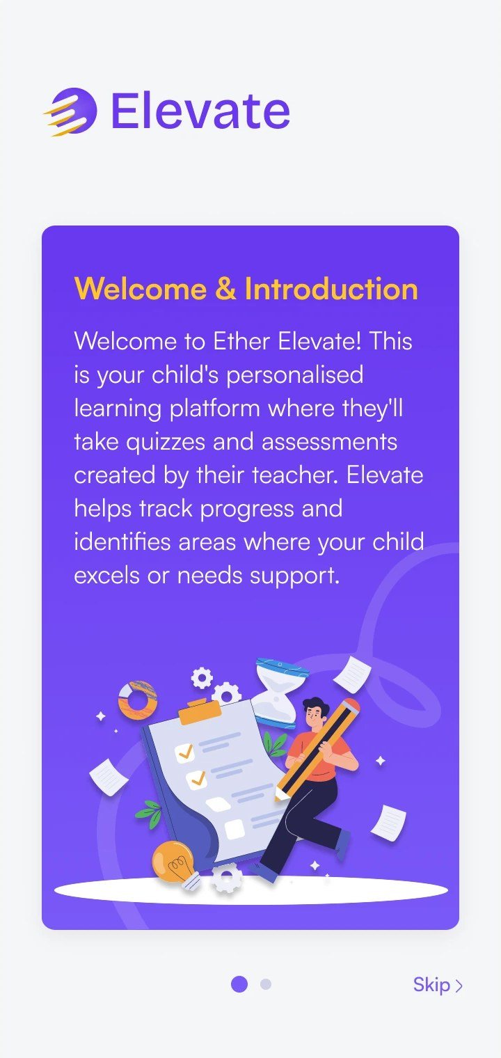 Welcome and introduction screen