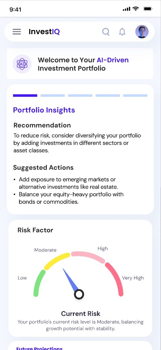 AI portfolio insights with risk factor